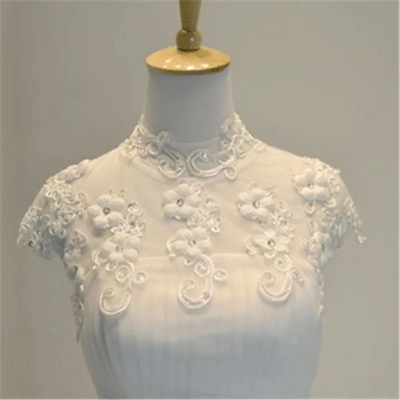 Белые кружевные платья для выпускного бала, строгий халат, Короткие вечерние платья, vestidos de festa TK095