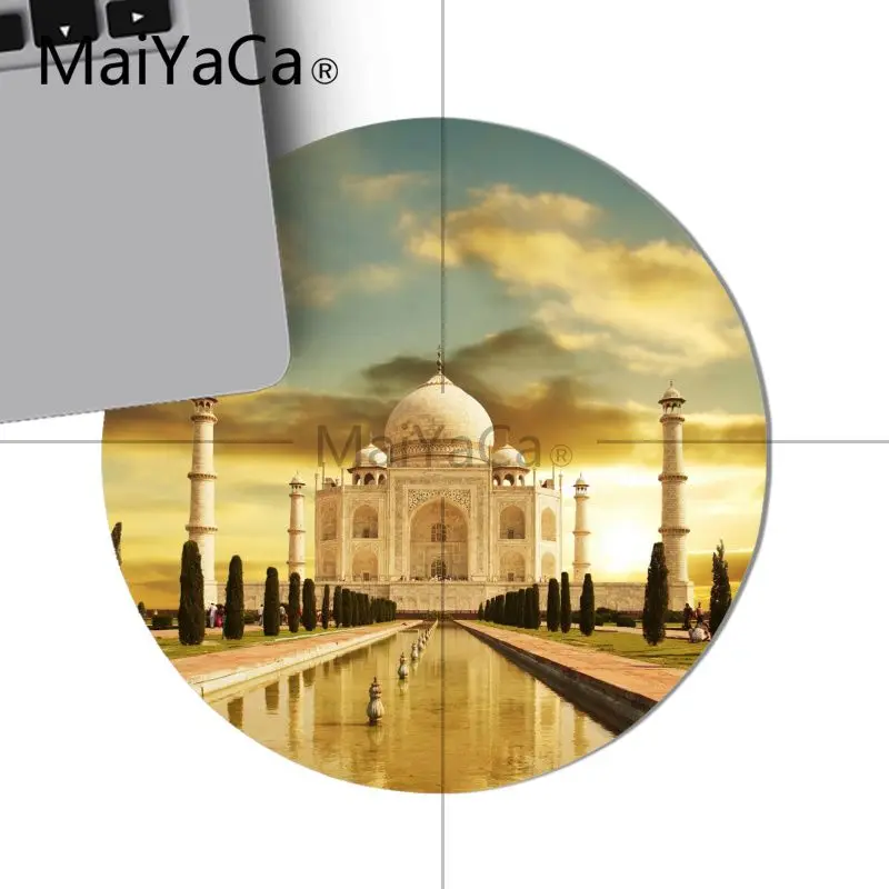 MaiYaCa мусульманский архитектурный конструктор для ноутбука игровой коврик для мыши удобный маленький круглый коврик для мыши игровой коврик для мыши - Цвет: 22X22 CM