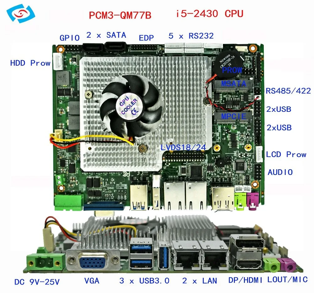  laptop motherboard with 2.4GHZ I5 processor motherboard for gaming