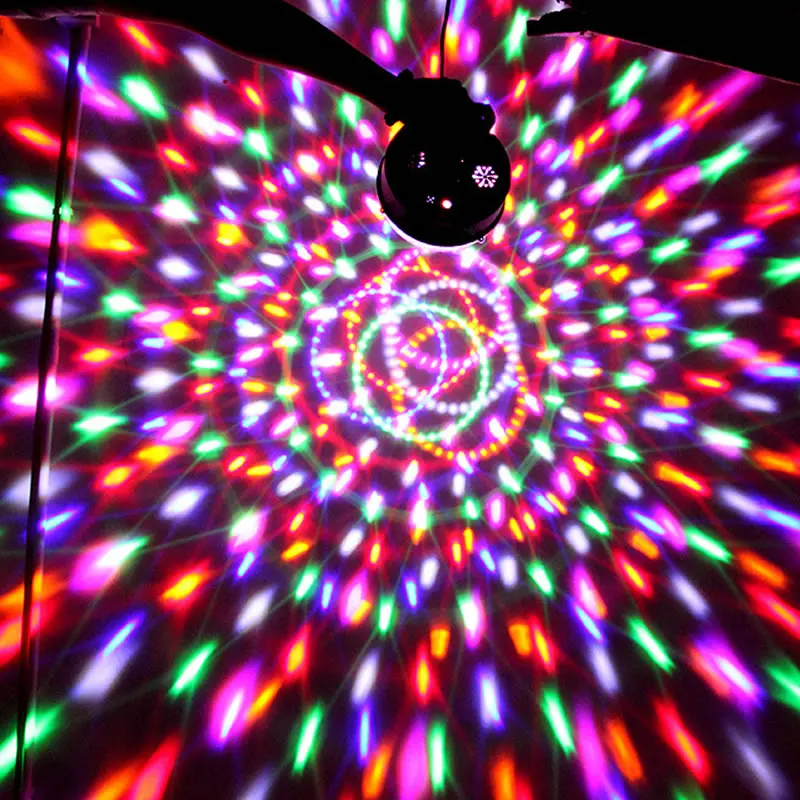 18W Sound Activated RGB LED mini stage light magical crystal disco ball