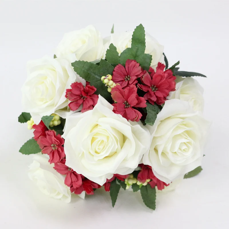 JAROWN Simulation European Small Chrysanthemum Artificial Silk Cosmos Flowers For Wedding Photography Decoration Home Decor (6)