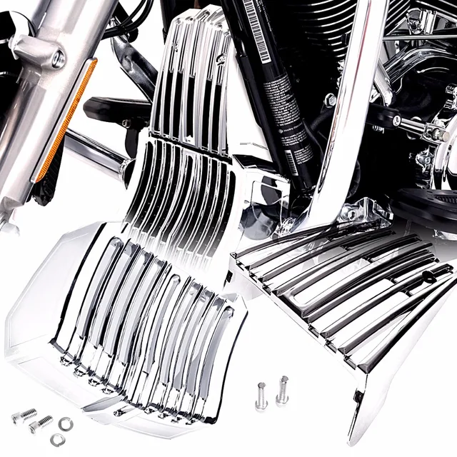 Chrome Regulator Cover&Oil Cooler Cover For Harley M8 Touring Electra