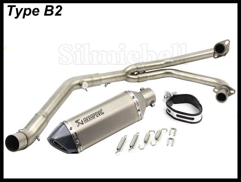 Без шнуровки MT03 Akrapovic мотоцикл глушитель Escape Moto полная система передний