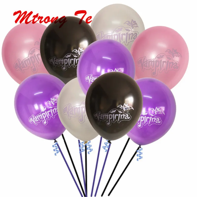 10 unids/lote 10 pulgadas Vampirina de látex globo inflable decoración de la fiesta de cumpleaños de Halloween suministros matrimonio decoración aire Globos