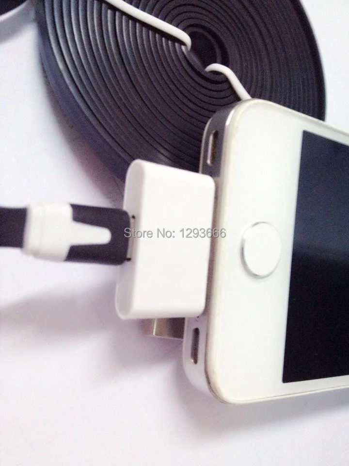 2 шт. 8Pin гнездовой к 30Pin Мужской адаптер 30pin для iPhone iPad 3 iPod Touch 4 6 plus белый|30pin adapter|8pin