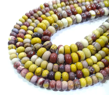 

wholesale Natural Mookaite Egg Yolk stone Rondelle Beads 5*7mm Spacer Beads For Jewelry Making Bracelet Accessories