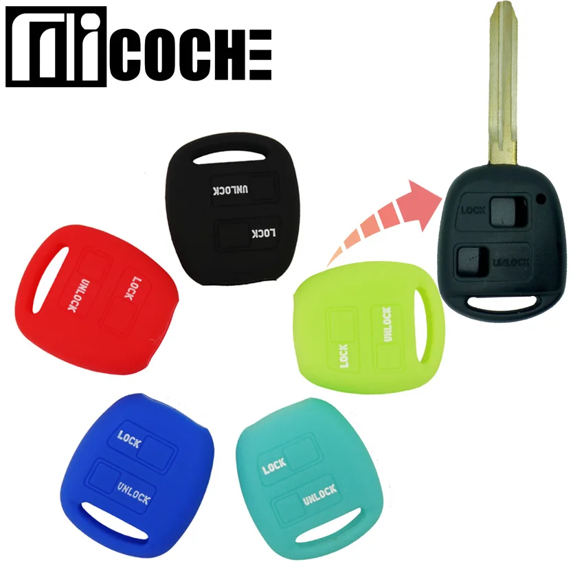 1pcs 2 buttons Car Key Case Cover Protector For Toyota Tarago RAV4 Corolla Camry Celica Avalon Prado Avensis Land Cruiser Yaris |