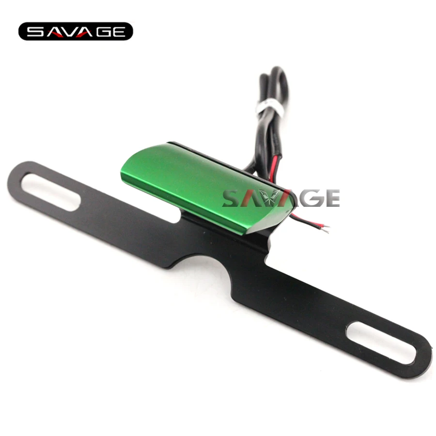 

Universal Motorbike License Plate LED Light For KAWASAKI ER6N ER6F EX500R EX250R ZX1100 ZX636 CNC Rear Tail Lamp Number