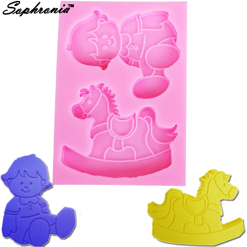 Sophronia F1225 Cute Baby Trojan 1pcs UV Resin Jewelry Silicone Mold Expoxy Making DIY Decorate Craft | Дом и сад