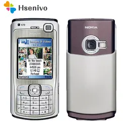 Оригинальный Nokia N70 Mobile сотовый телефон и русско-арабская клавиатура и один год гарантии Бесплатная доставка
