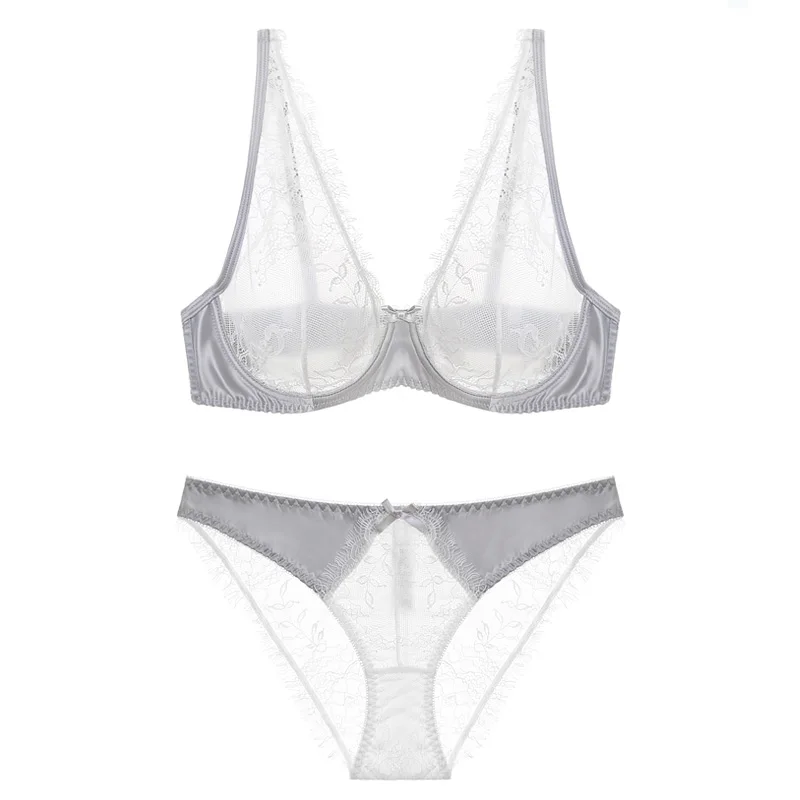 Женское кружевное Прозрачное нижнее белье большие размеры для женщин Лето 2017