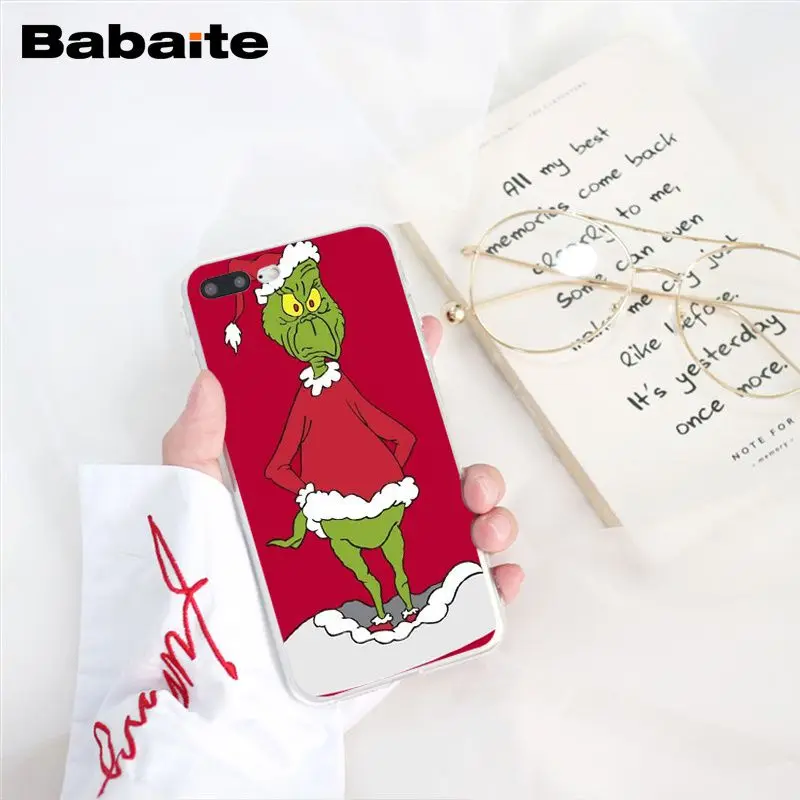 Babaite How the Green ofMonster Grinch палантин чехол для телефона с рождественским рисунком для iphone 11 Pro 11Pro Max X XS MAX 6 6S 7 8Plus 5 5S XR - Цвет: A7