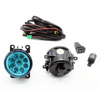 

H11 Wiring Harness Sockets Wire Connector Switch + 2 Fog Lights DRL Front Bumper LED Lamp Blue Lens For Suzuki Grand Vitara 2