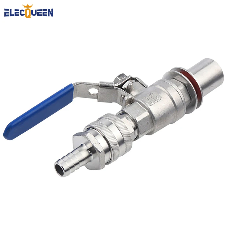 

Stainless Steel Weldless Kettle Ball Valve kit , Beer brewing 1/2"BSP Quick Disconnect Set and Weldless Bulkhead Beer Brew Pipe