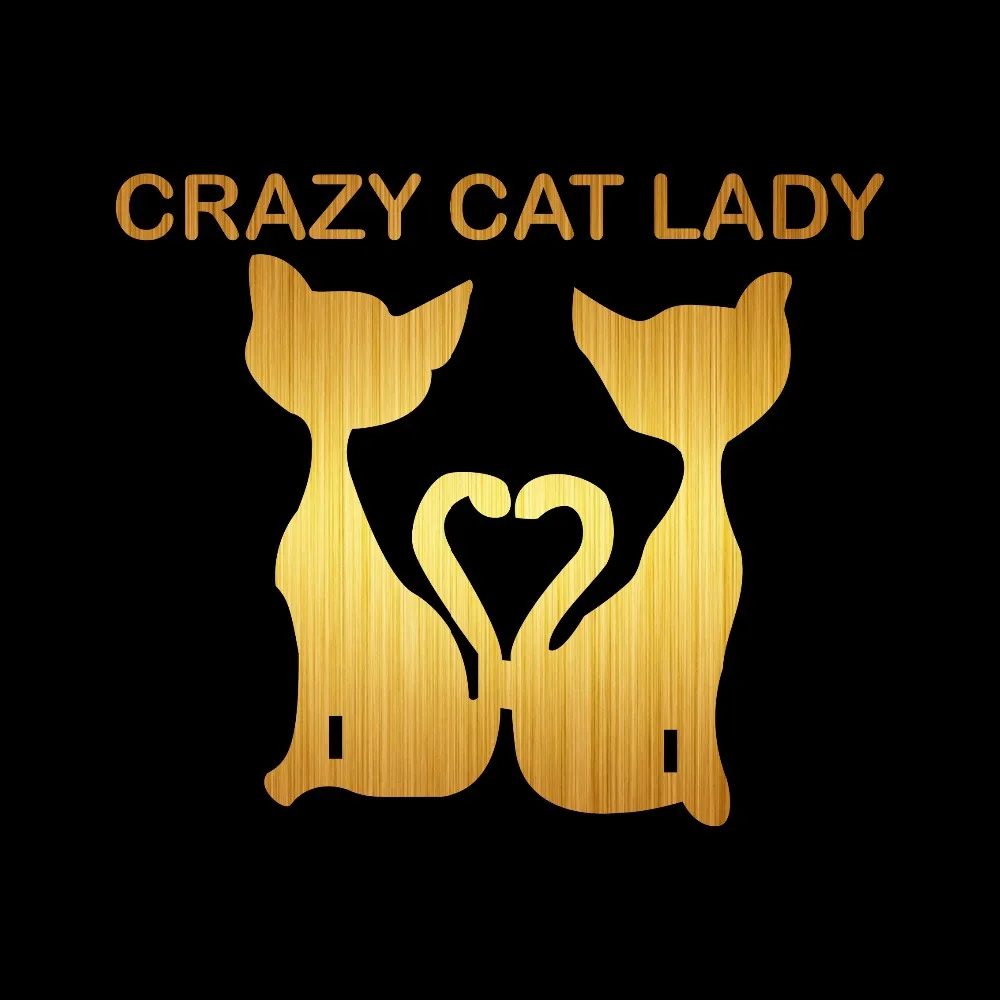 Tangcredy 10*10 см Crazy Cat Lady бампер для автомобиля наклейка и виниловые наклейки животных