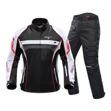 DUHAN мотоциклетная куртка мужская и мотоциклетная брюки дышащий мотоциклетный костюм Chaqueta Moto с протектором для лета