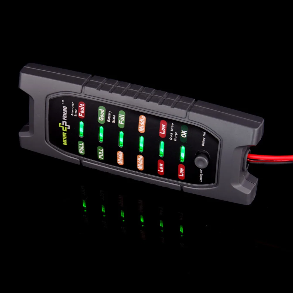 12 В в автомобиля батарея тестер генератор проверьте анализатор привести диагностический инструмент с светодио дный 6 светодиодных