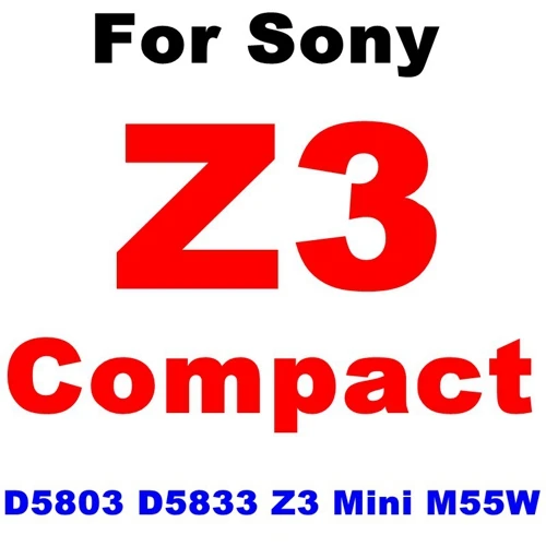 Закаленное стекло 9H HD для sony Xperia Z Z1 Z2 Z3 Z3+ Z4 Compact Z5 Plus M2 M4 Aqua, защитная пленка, чехол - Цвет: For Sony Z3 Compact