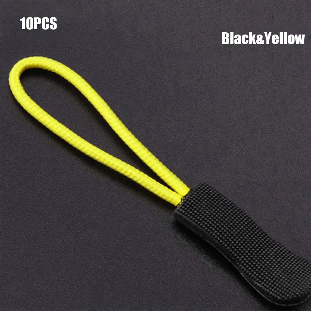 Zipper For Clothes Travel Bag Suitcase Tent Backpack Pull End Fit Rope Tag Fixer Zip Cord Tab Replacement Clip Broken Buckle - Цвет: black Yellow