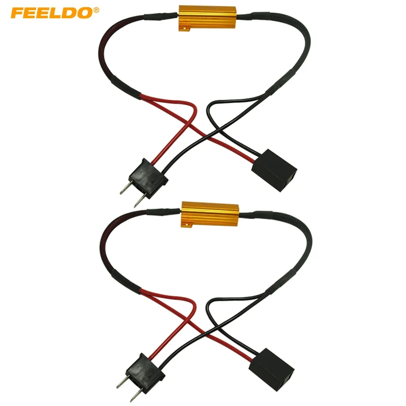 FEELDO 6Pcs H7 Headlight Load Resistor Fog Lamps Decoder LED Canbus