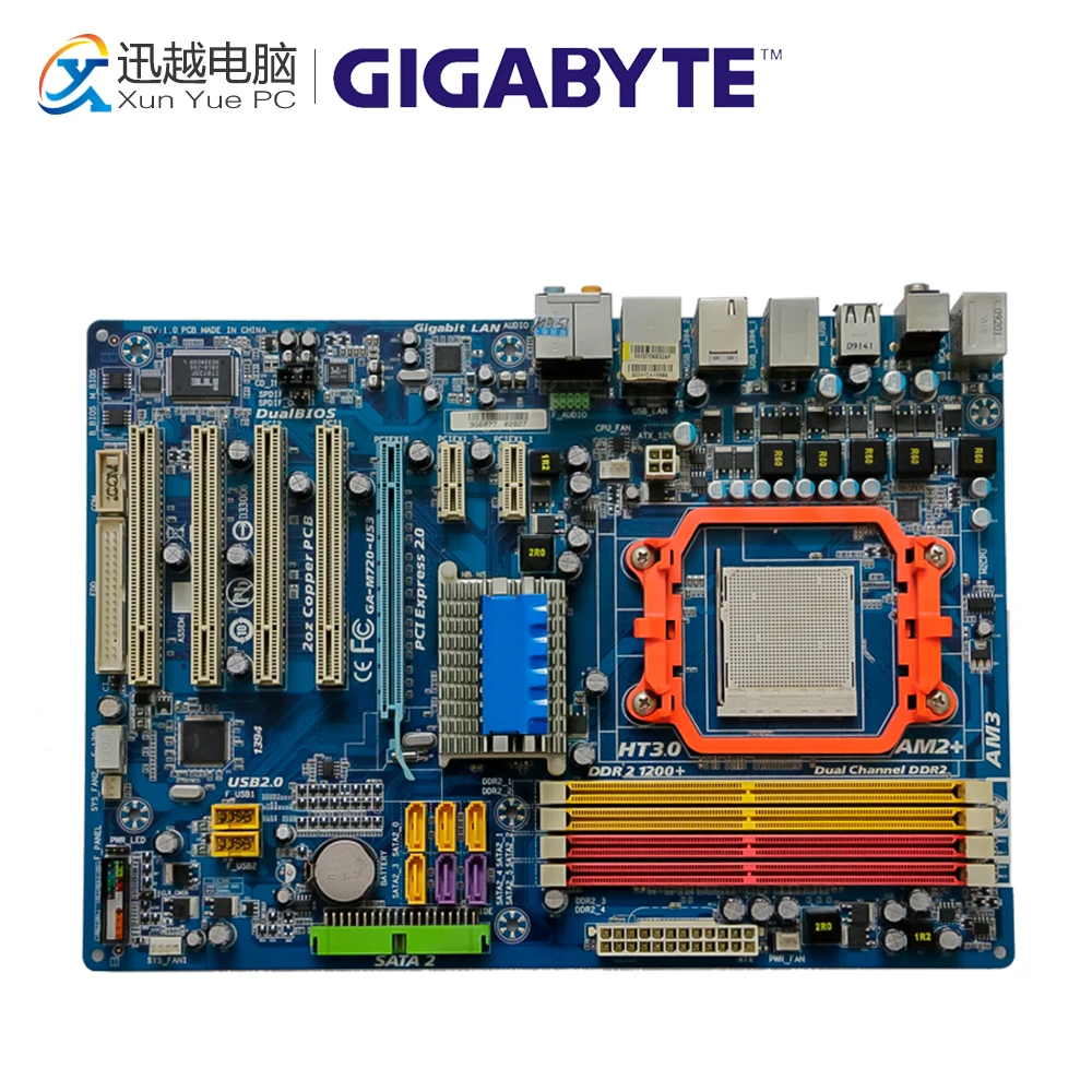 

Gigabyte GA-M720-US3 Desktop Motherboard M720-US3 Nvidia nForce 720D Socket AM3 DDR2 ATX On Sale