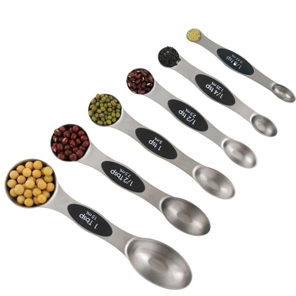 New2018 New Arrival 18/8 Stainless Steel Measuring Spoons Set of 6 for