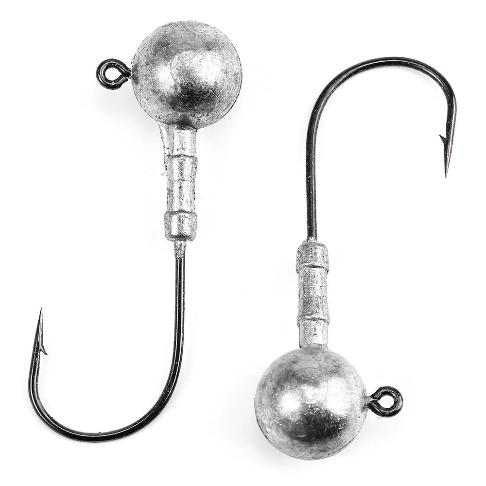 Trulinoya 3pc Brand Jig Head with Single Hook Fishing Bait Gear For