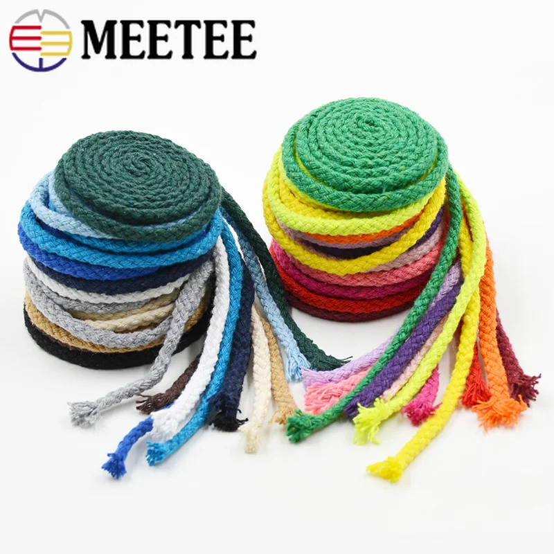 

20Meter 8mm Eco-Friendly 100% Cotton Cord High Tenacity Twisted Rope Thread DIY Craft Woven String Home Textile Craft Home Decor