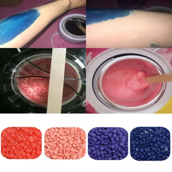 

4PCNo Strip Depilatory Hot Film Gentle Moisturizing Hair Removal Hard Wax Pellet Waxing Bikini Hair Removal Bean Safe not hurt
