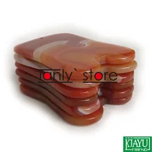 Подарочная карта и косметичка! Традиционный массаж иглоукалыванием инструмент Guasha beauty комплект с натуральным красным агатом камень квадратной формы 12 шт./партия