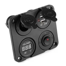 Многофункциональная Панель Bluetooth беспроводное двойное автомобильное usb-устройство для зарядки телефона розетка для автомобильного прикуривателя Автомобильный вольтметр