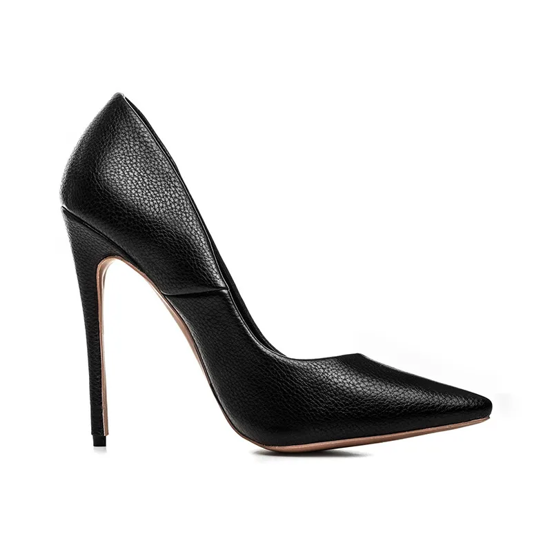 COCOAFOAL женщина 12 см обувь на сверхвысоком каблуке плюс Размеры Большие размеры 33–43 Модные пикантные туфли-лодочки стилет черный свадебные туфли-лодочки с острым носком