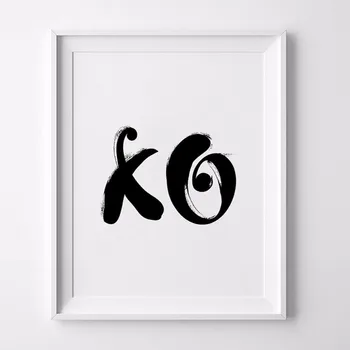 

HOT XO Wall Art, Hugs and Kisses, Love Prints, Kiss Poster, Modern Canvas Art Painting Wall Pictures For Bedroom Room, No Frame