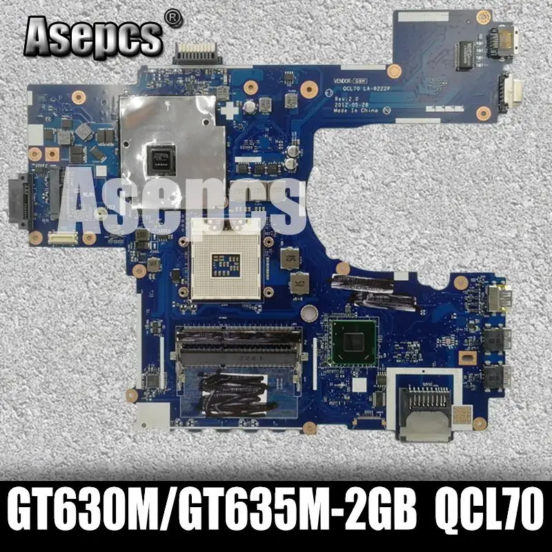 

Asepcs QCL70 LA-8222P REV2.0 Laptop motherboard for ASUS K75VJ Test original mainboard GT630M/GT635M-2GB