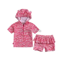 VIVOBINIYA/ ; детская одежда для купания; UPF50+ купальный костюм для новорожденных девочек в полоску; детский купальный костюм; Детский комплект из 3 предметов; летняя одежда