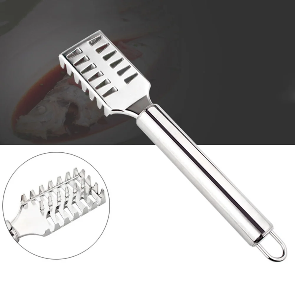 New Stainless Steel Fish Scale Remover Cleaner Scaler Scraper Kitchen Peeler Tool