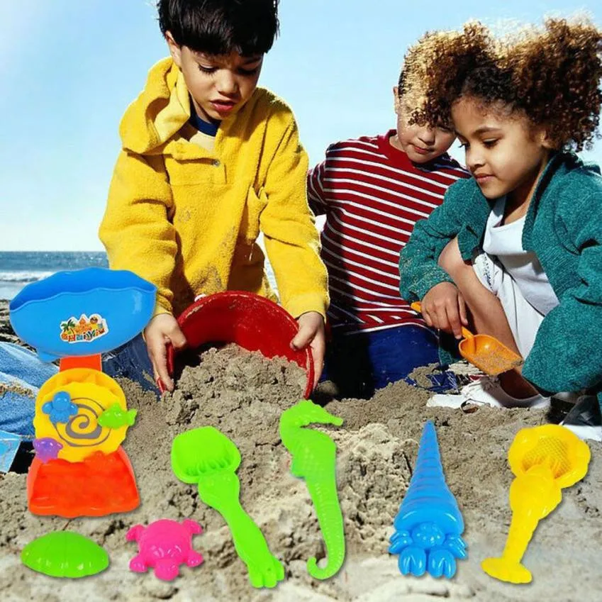 MUQGEW детские игрушки 7 шт. песок детские игрушки пляжа замок ведро лопату грабли воды инструменты для детей игрушки для детская