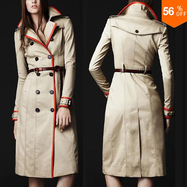 Buy grace Best fur rim Luxury original trench coat