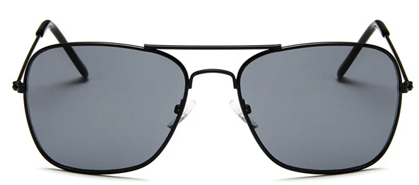 Винтажные классические квадратные солнцезащитные очки, мужские брендовые солнечные очки для мужчин и женщин, зеркальные солнцезащитные очки из сплава, женские солнцезащитные очки lentes de sol hombre - Цвет линз: black