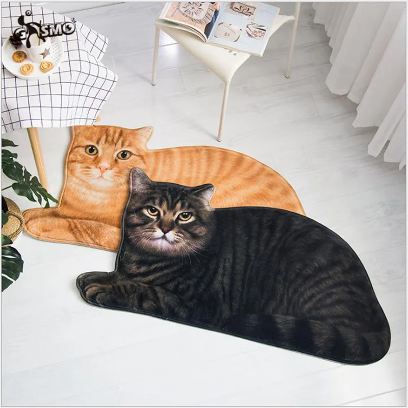 

3D Printing Animated Rug Simulation Animal Rectangular Carpet Flannel Shower Mat Living Room Kitchen Door Carpet Floor Mat