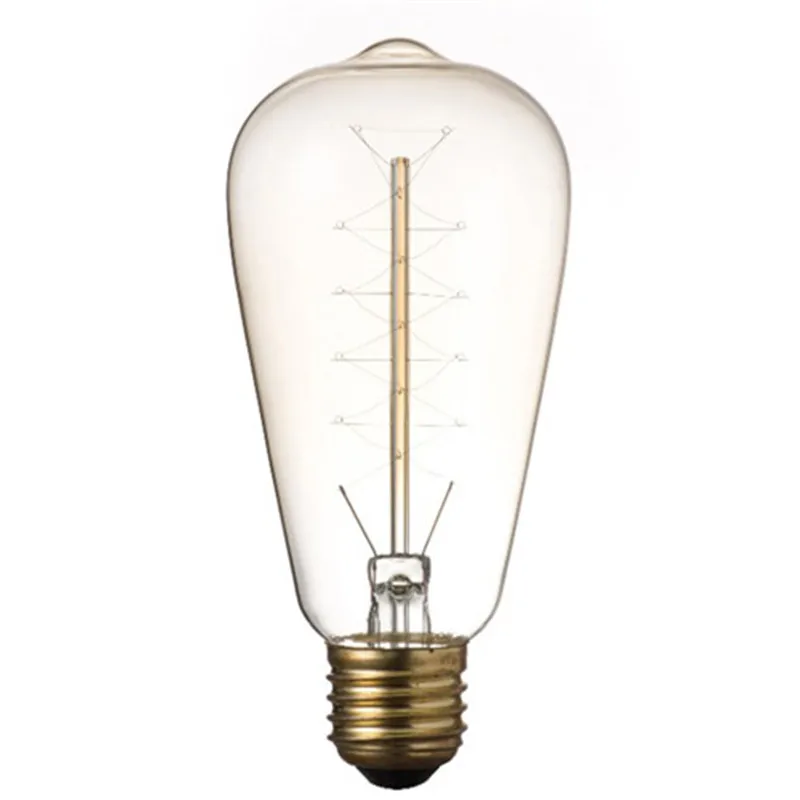 1 шт. 40 Вт E26/E27 светодиодный ламп накаливания ST64 Edison ЛАМПЫ ЗАТЕМНЕНИЯ декоративные теплый белый накаливания лампа накаливания освещение ретро