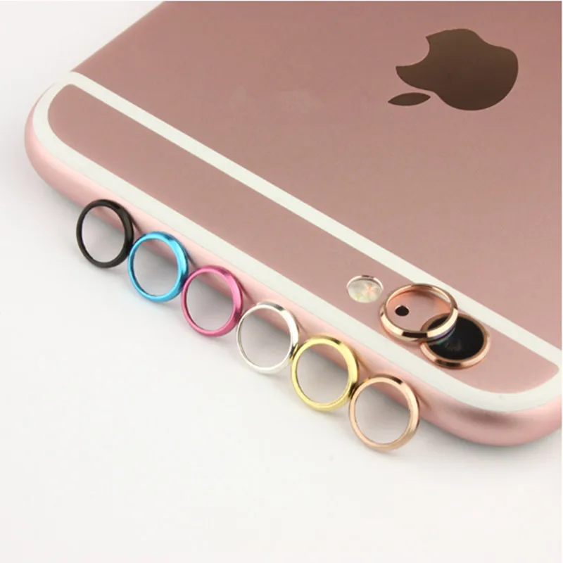 

100 pcs / lot Rear Camera Guard Circle Metal Lens Protective Case Cover Ring Bumper for Mobile iphone 6 6s plus lens Ring