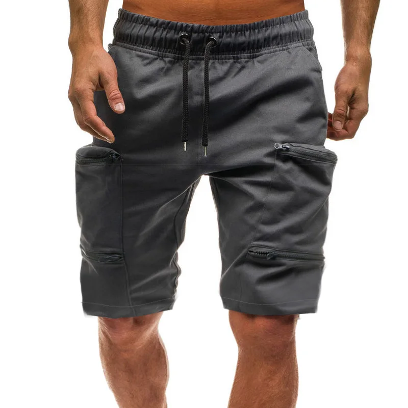 Летние мужские шорты модные повседневные хлопковые тонкие шорты с несколькими карманами длиной до колена эластичная талия высокое качество хип хоп мужская одежда