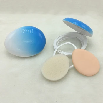 

Empty DIY Air Cushion Puff Box BB Cream Container Dressing Case with Air Cushion Sponge Powder Puff and Mirror Blue