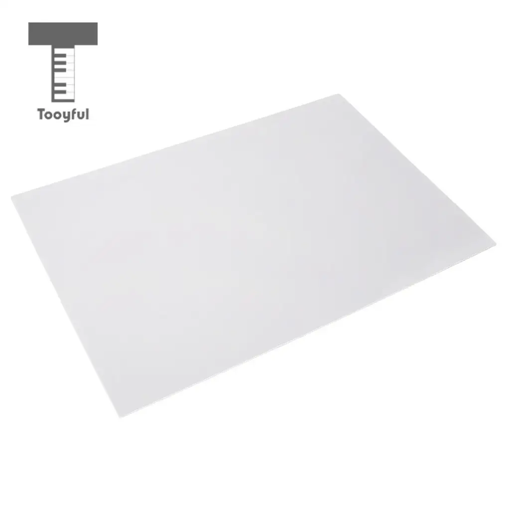Tooyful Exquisite Plastic 3-Ply Guitars Bass Pickguard Blank Material Sheet Unfinished Scratch Plate 