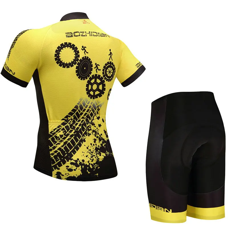 yellow cycling jersey set-6