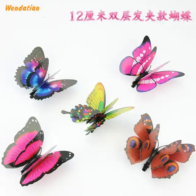 Decoration Crafts Figurines 10cm Plastic Color Double Layer Wings