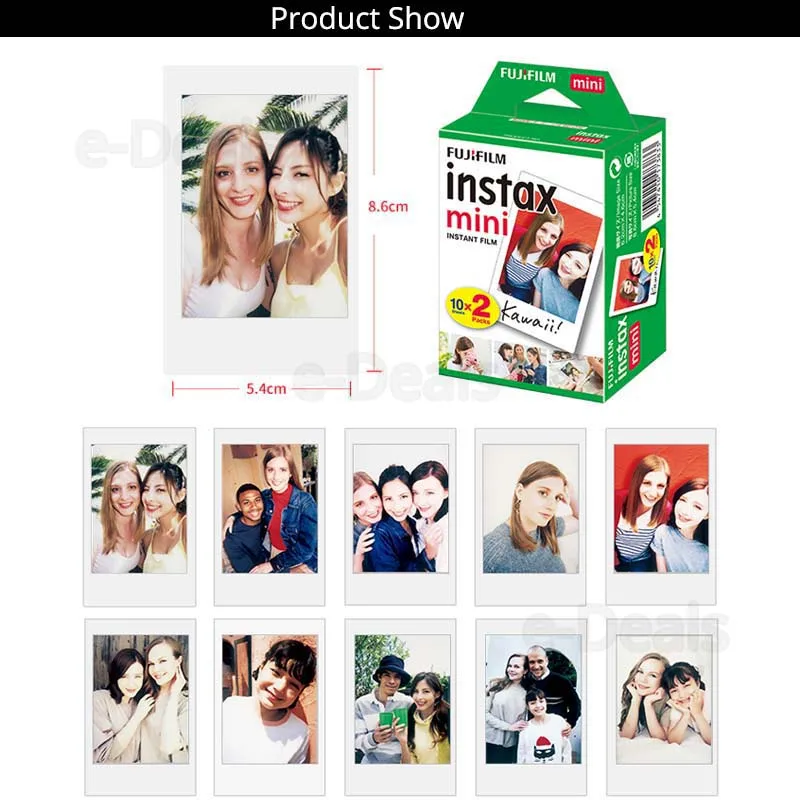 Белая пленка Fujifilm Instax Mini 9 10 200 листов для камеры FUJI Instant Photo 8 7s 25 50s 70 90 Share Printer SP