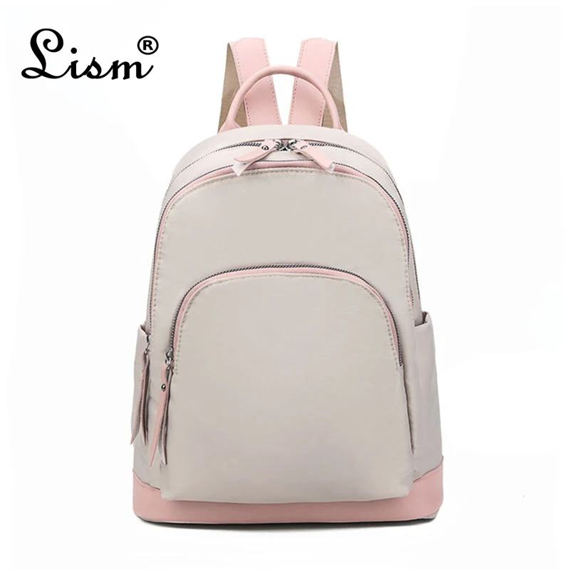 

Ladies Casual Backpack Pu Leather Patchwork Rucksack Shoulder Bags Cute Pendant School Bags For Teenage Girls Oxford lism