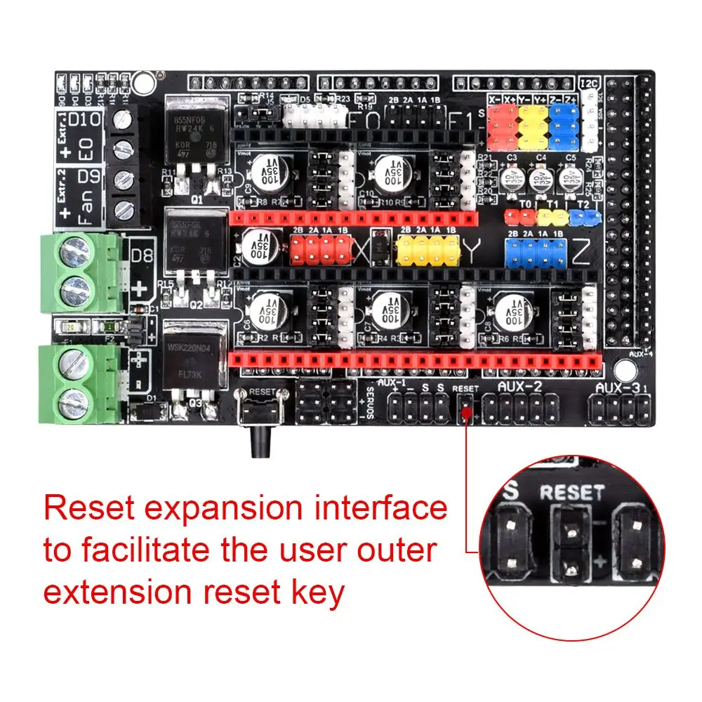 Ramps 1,6 Plus обновленная база Ramps 1,6 1,5 1,4 материнская плата управления до A4988/DRV8825/TMC2208/TMC2130 драйвер части 3d принтера